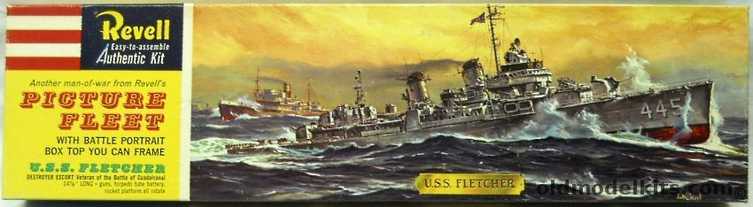 Revell 1/301 DD-445 USS Fletcher Destroyer Picture Fleet Issue, H371-129 plastic model kit